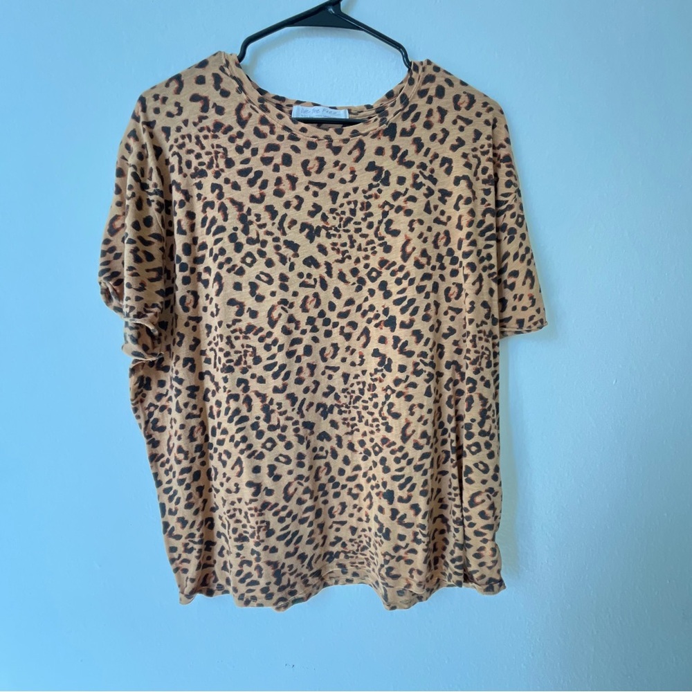 We The Free Brown Leopard Print Top